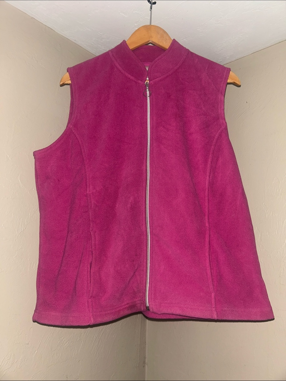 Blair Magenta Fleece Zip Vest